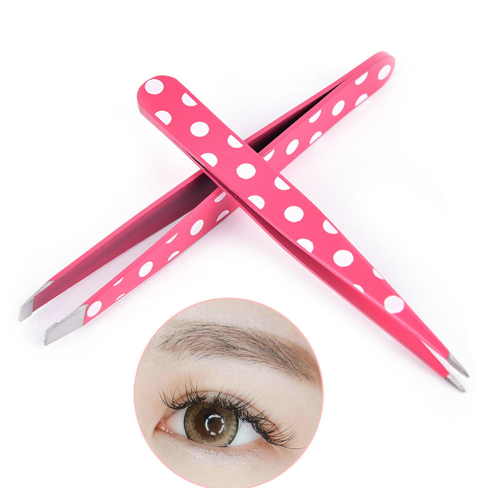 2Pcs/Set Hair Removal Eyebrow Tweezer Eye Brow Clips Beauty Makeup Tool.l8