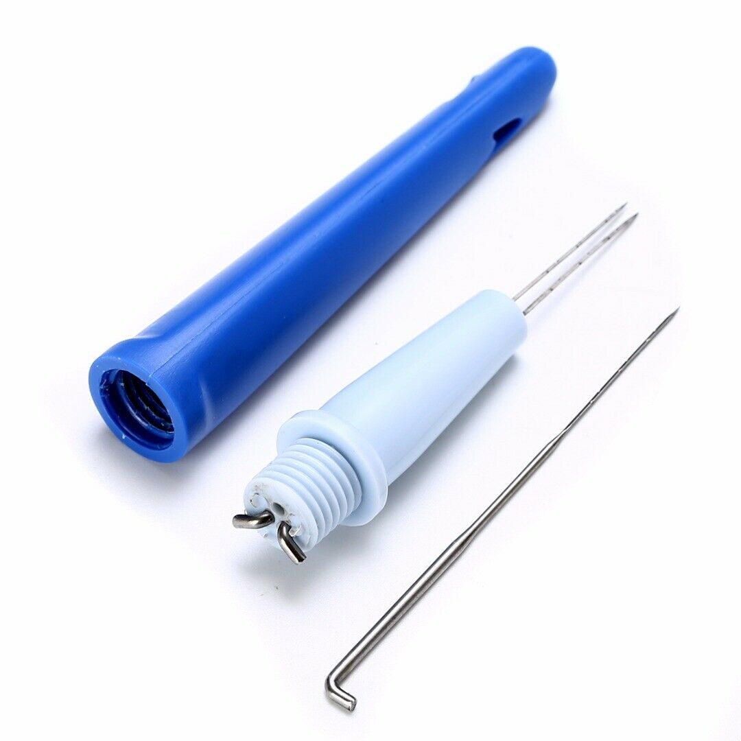Needle Felting Handle Holder with 3 Needles Wool Felt Embroidery DIY Tool Handle