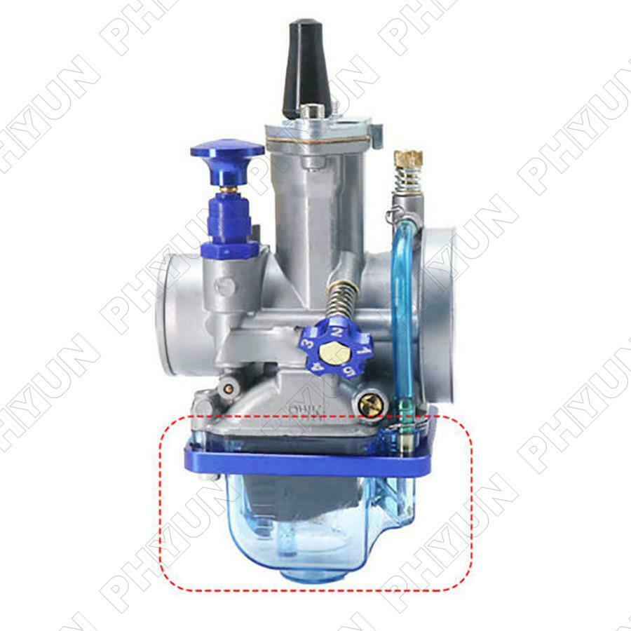 Transparent Carburetor Bottom Float Bowl Blue Plastic Shell For PWK I II III