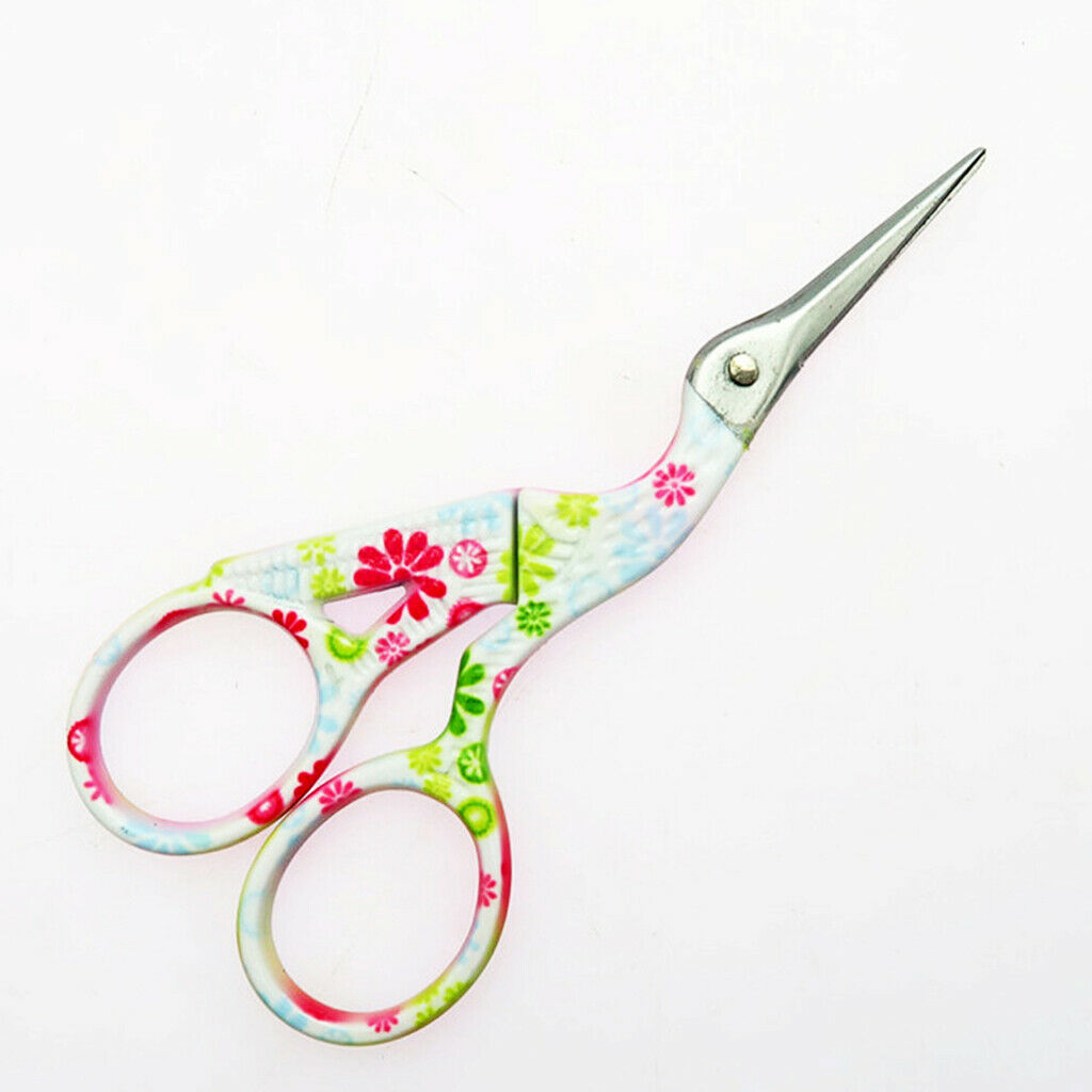 Mini Stainless Steel Embroidery Scissors Crane Shape Sewing Needlework Tool
