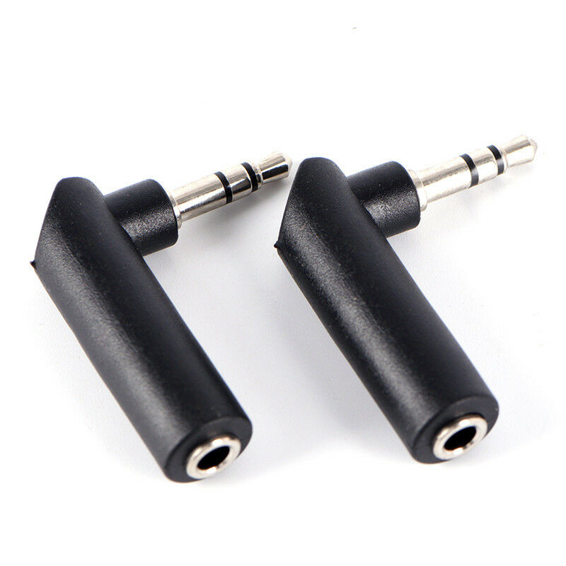 Right Angle 90Degree 3.5mm 3Pole Audio Stereo Male toFemaleExtensionAdapt.l8
