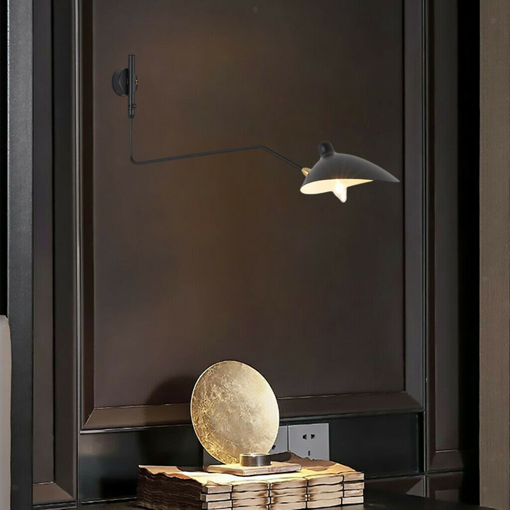 Modern Swing Arm Wall Lamps for Bedrooms Adjustable for Home Hallway Bedside