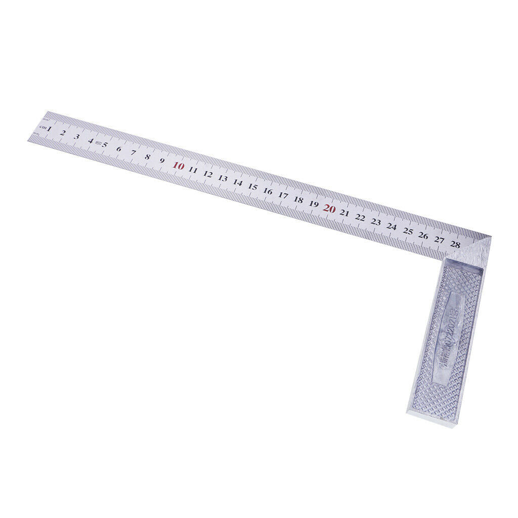 2Pc L Shape Measuring Tool Ruler Stainless Steel Right Angle for Woodworking