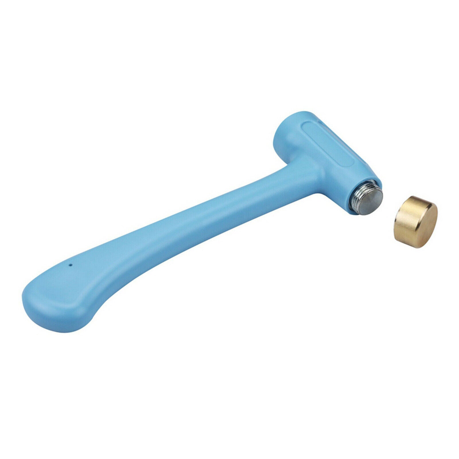 Brass Head Ergo-Angle Metal Stamping Hammer 1 Pound for Jewelry Wood Craft