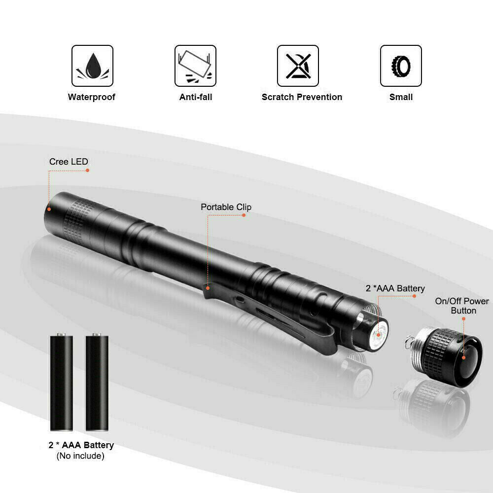 5000 Lumens Portable Hot Bright Led USB Rechargeable Pen Pocket Torch Lamps Hot