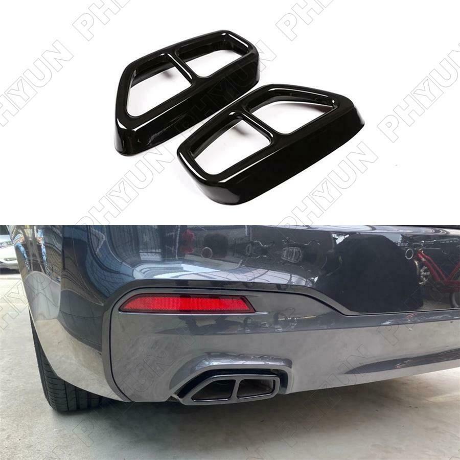 For 2017-18 BMW 5 Series G30 G31 Dual Exhaust Pipe Tip Covers Stainless Steel 2x