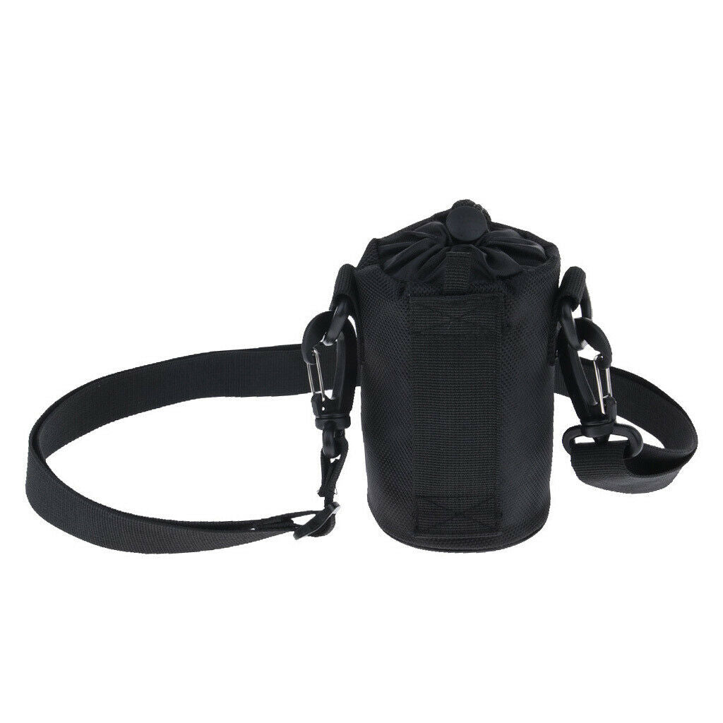 Oxford Sports Water Bottle Sleeve Holder Bag Shoulder Strap Pouch 7.5x15cm