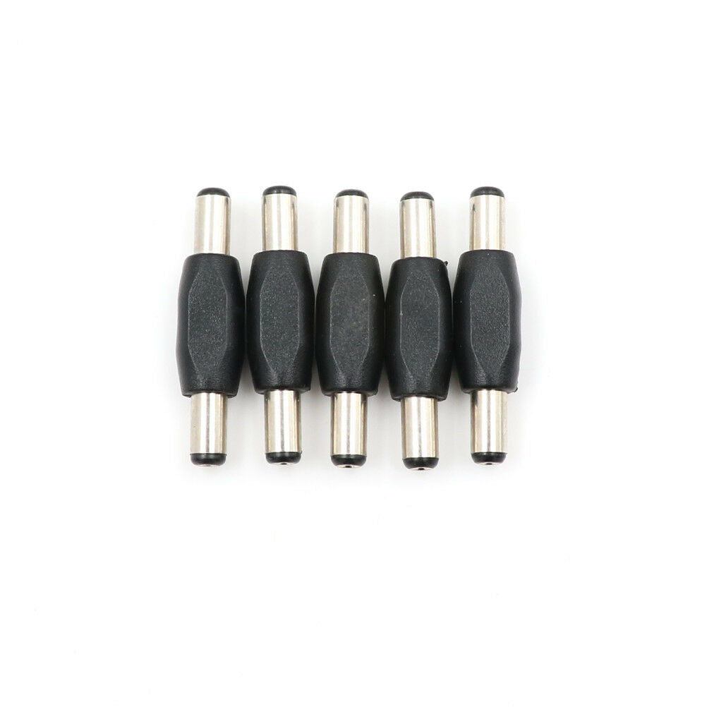 5pcs 5.5*2.1 mm DC Power Plug Connector Male to Male Panel Mounting Adapt.l8