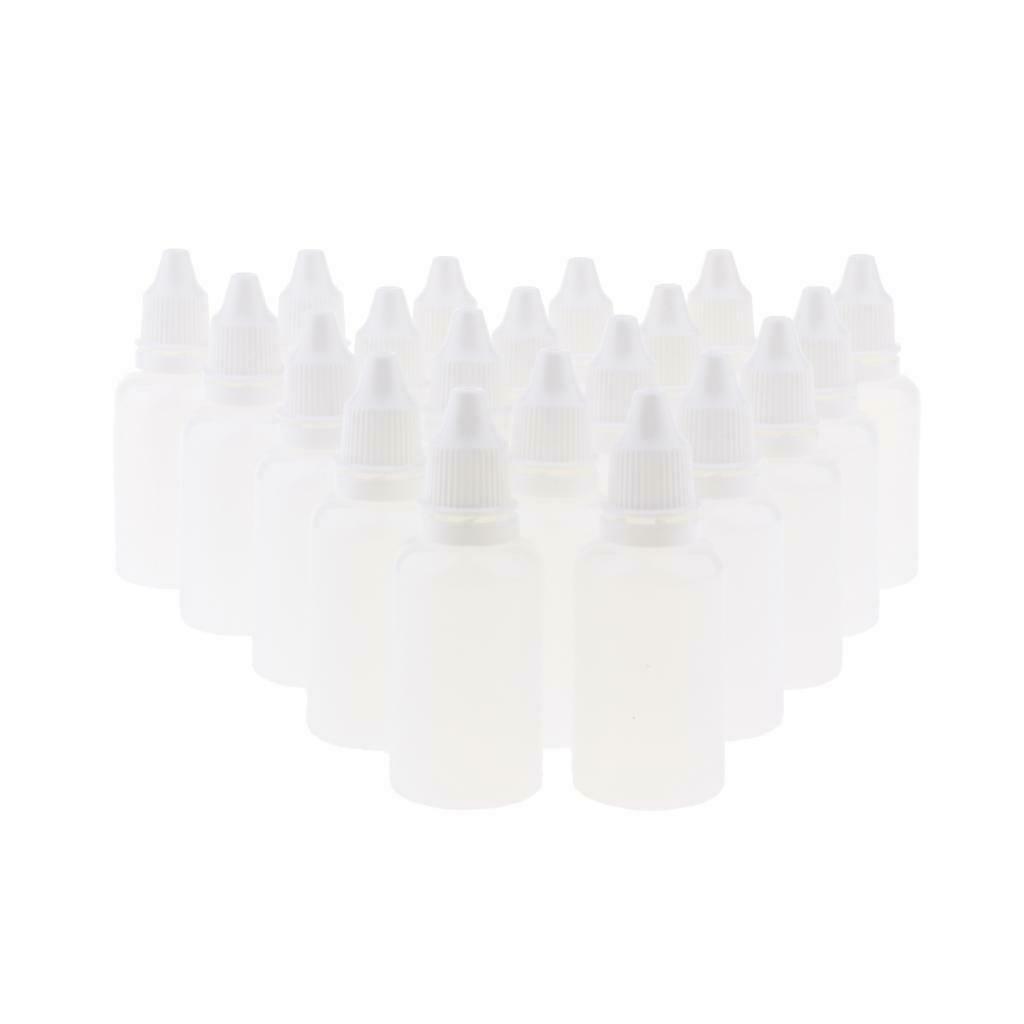 20x 30ml Empty Plastic Squeezable Dropper Bottles Eye Liquid Dropper Vials