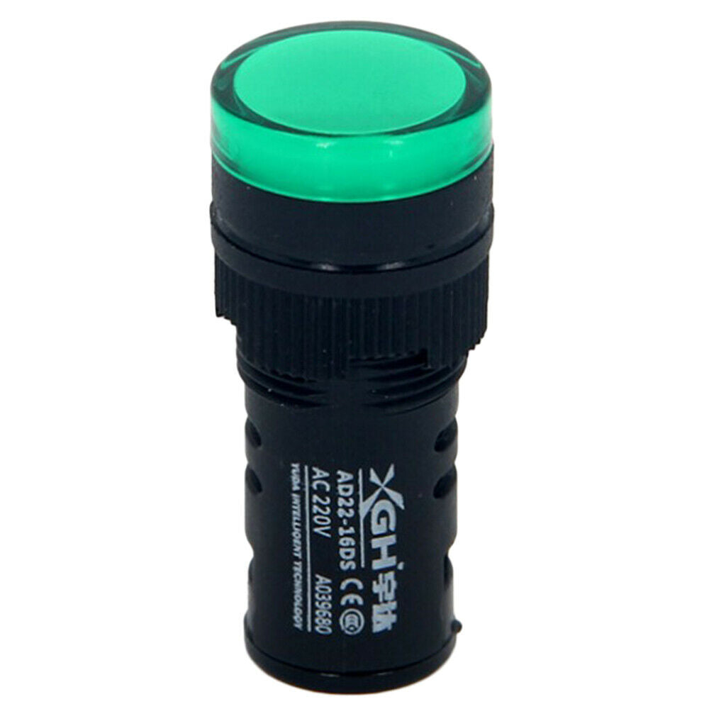 Energy Saving LED Indicator Light Green for Electricity Equipments Textile