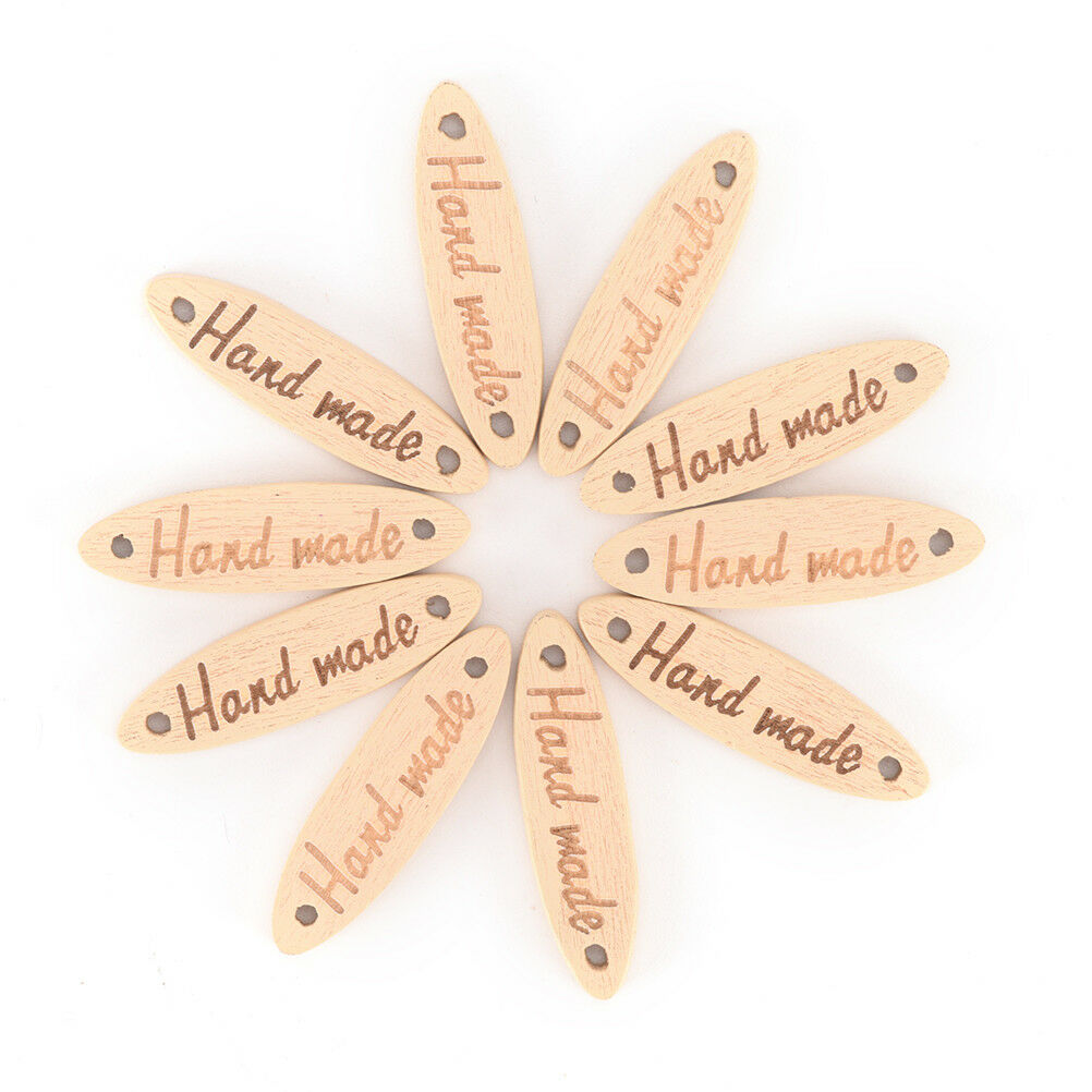 Random Mixed Painting With "Hand made" 2 Holes Sewing Wood Buttons Scrapbo.l8