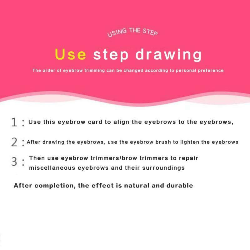 8 Styles Eyebrow Stencils with Handle Template Ruler Makeup DIY Shaping Tools
