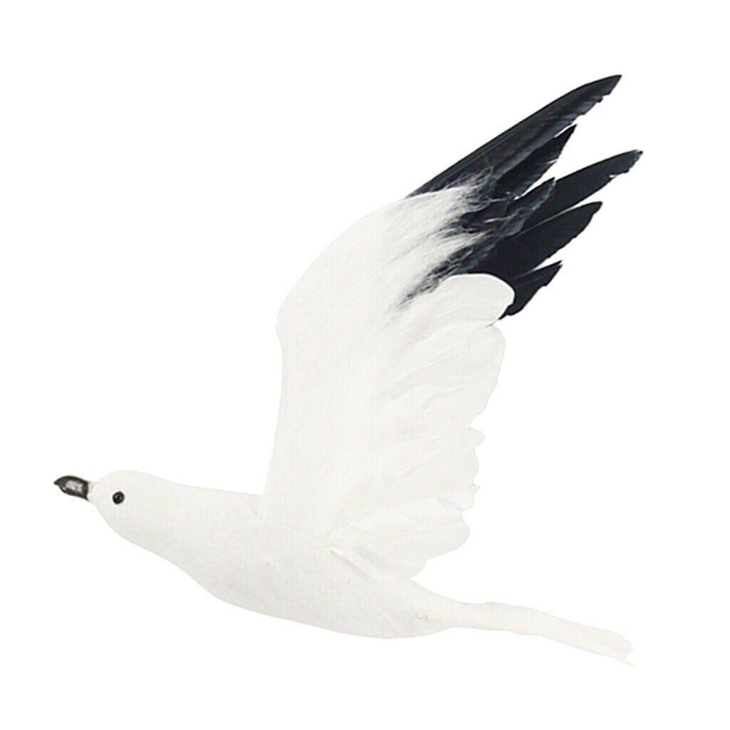 Flying Foam Seagull Birds Statue Wall Hanging Art Decor Home Ornament Size M