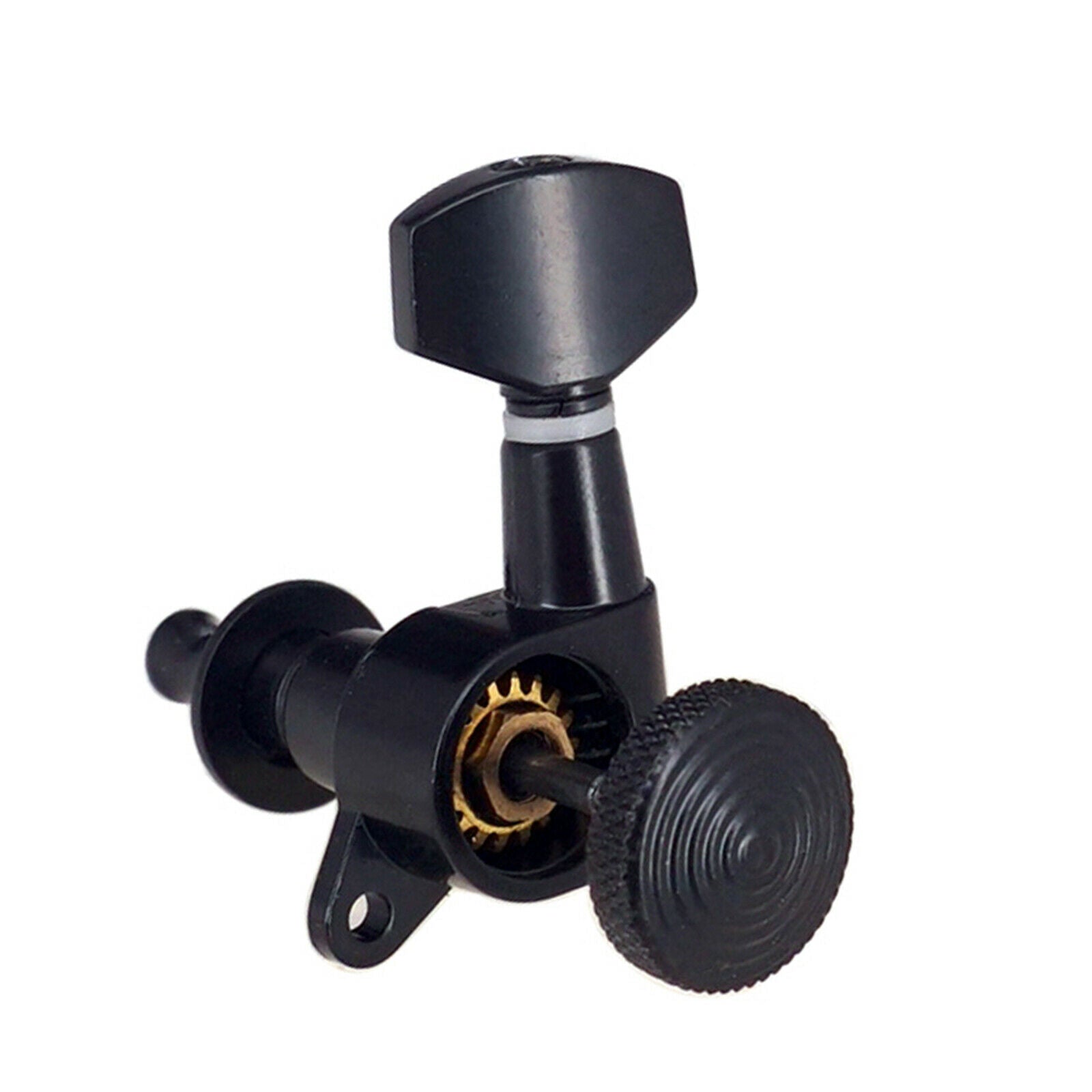 6R Guitar Machine Heads String Tuning Pegs Tuners Black Repalcement Accs