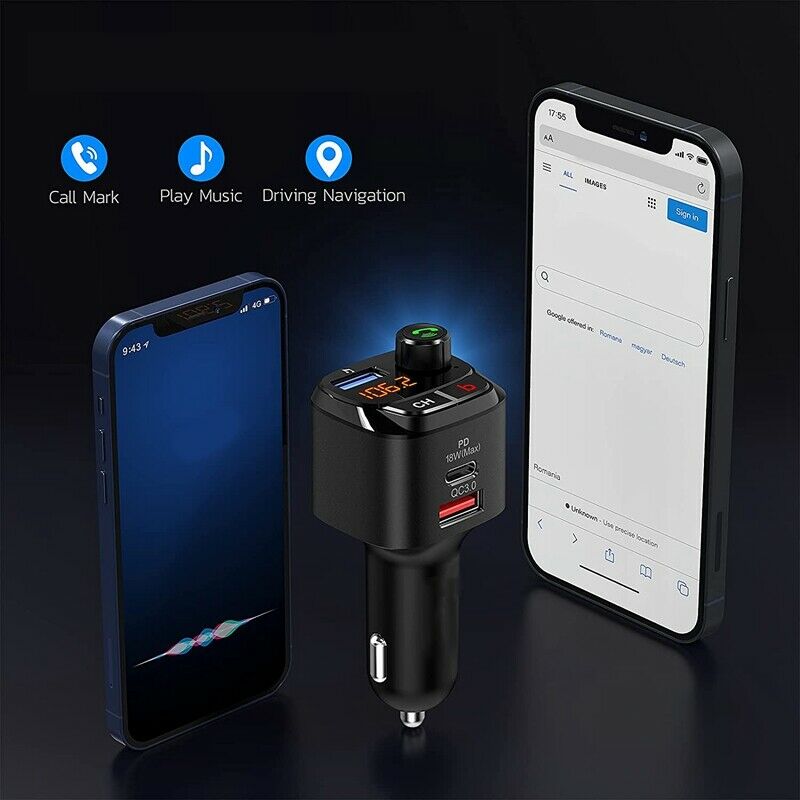 Car Mp3 Bluetooth Player Car Charger Wireless Bluetooth Radio Adapter Music PlZ7