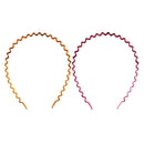 2pcs Girl Boy Wave Headband Gripper for Bath SPA Costume Accs brown+wine red