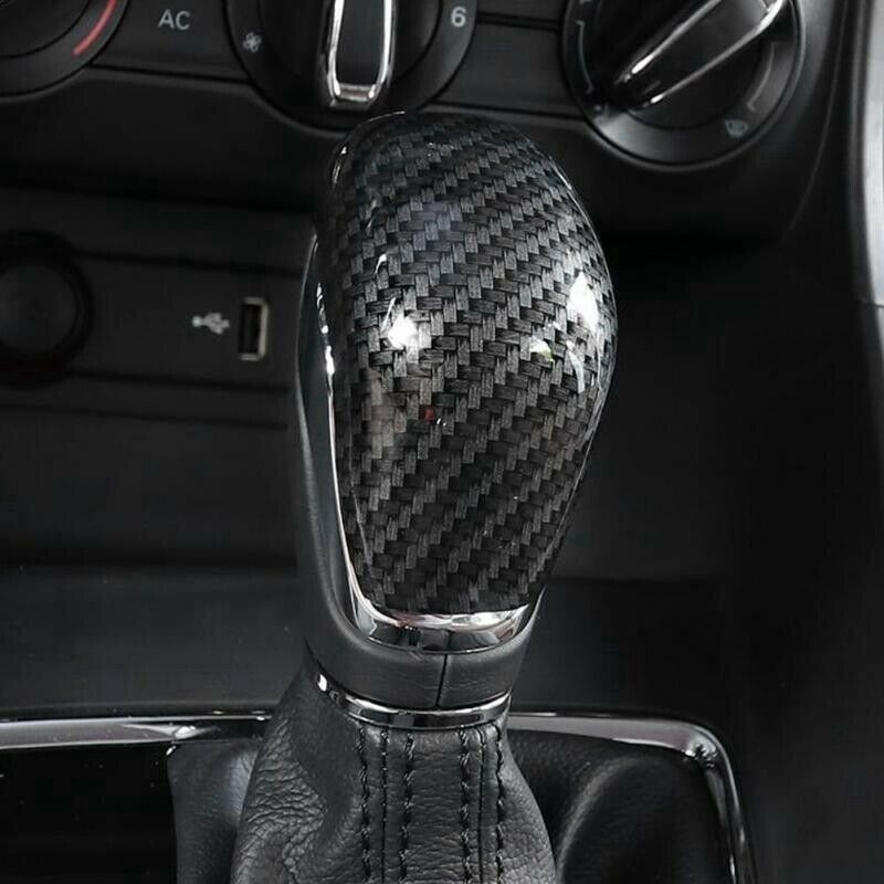 for MG ZS 2017 - 2020 EV MG6 Carbon Fiber ABS Gear Shift Knob Head Cover TriA9O6