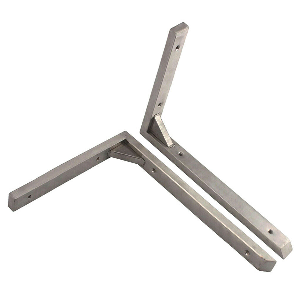 2pcs Triangle Stainless Steel Wall Shelf Bracket Bathroom Bracket 10 inch