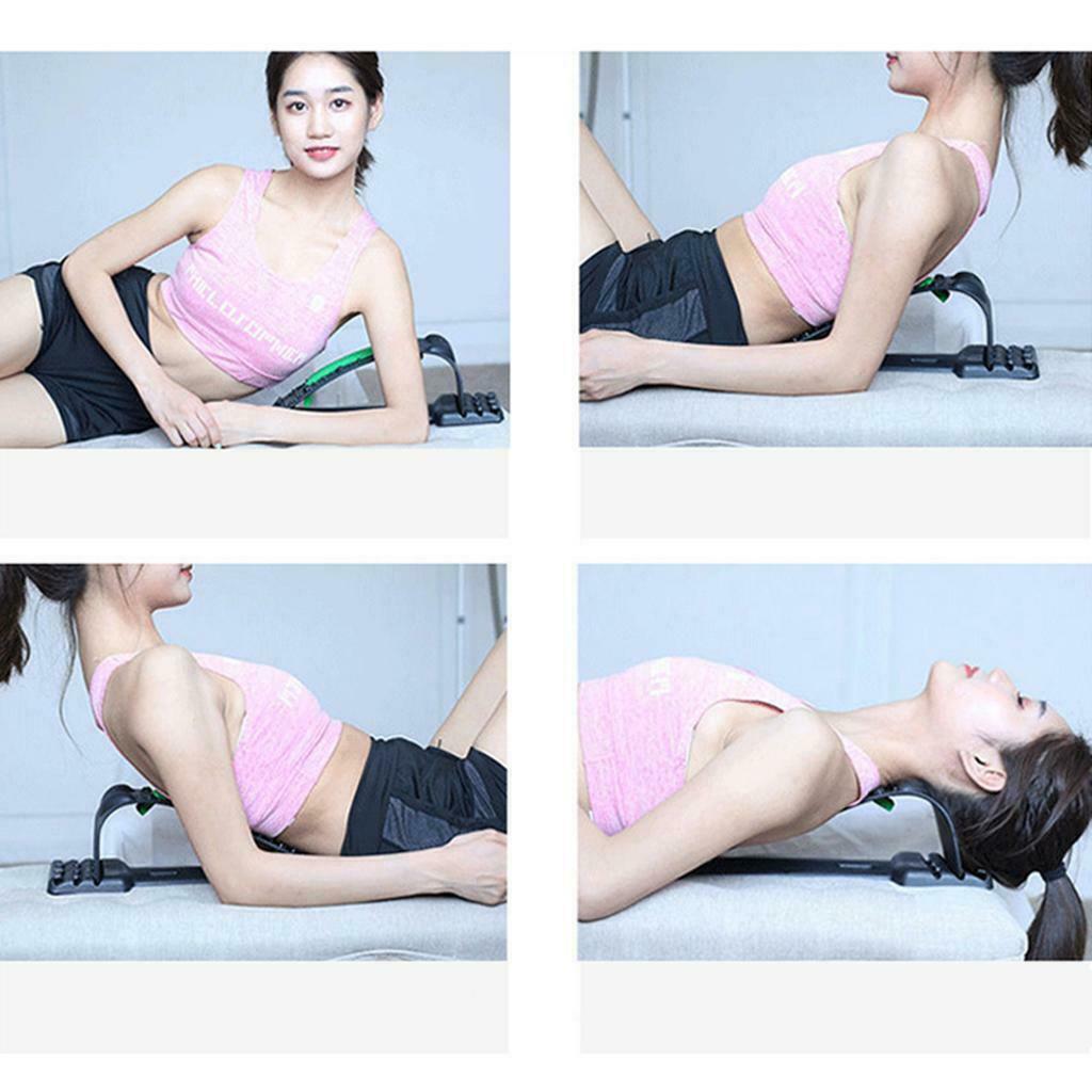 ABS Magnetic Therapy Neck Spine Massager Stretcher Stretch Tool purple black