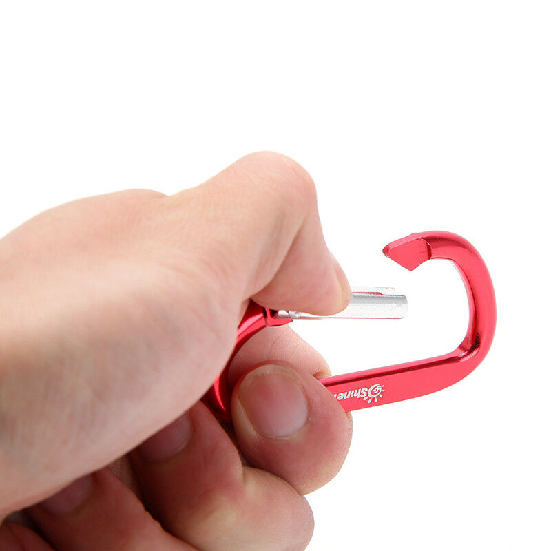 10Pcs Camping Aluminum D Shape Buckle Carabiner Survial Key Chain Hook Clip ATDD