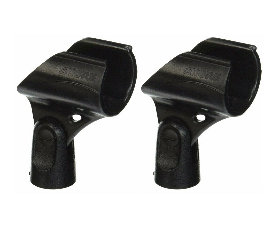 2 Pack Mic Clip Microphone Holder Clamp for Shure wa371 sm58 Handheld Wireless