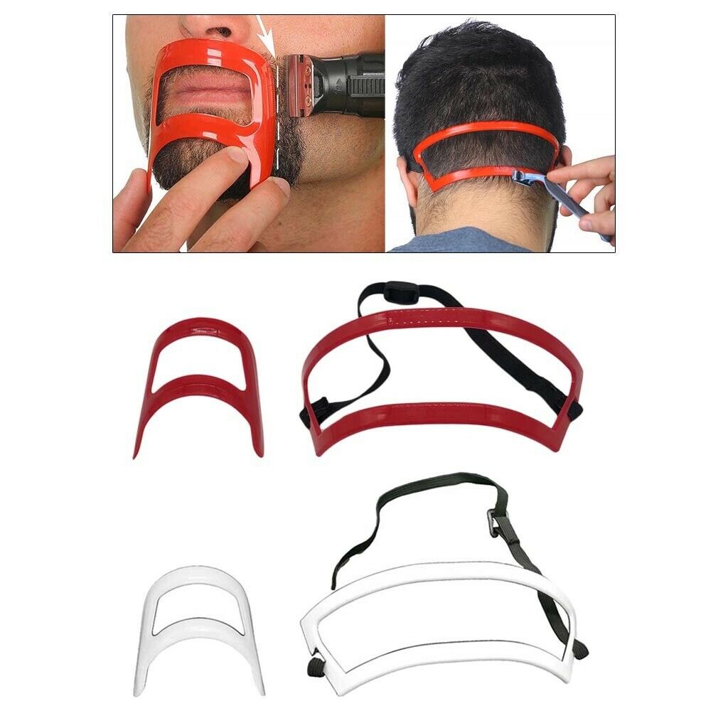 4Pcs Neckline Beard Shaving Template Ruler Grooming Shaping Guide Tools Kit