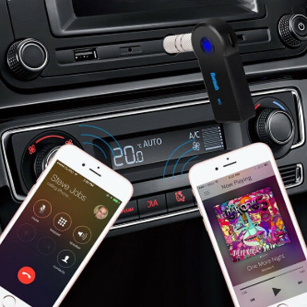 Wireless Bluetooth 5.0 Car Adapter Receiver 3.5mm AUX Audio Stereo Music Home