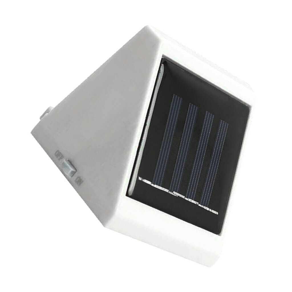 Solar Powered Lights Outdoor Wall Sconce 4 LED Wall Washer Fence Street