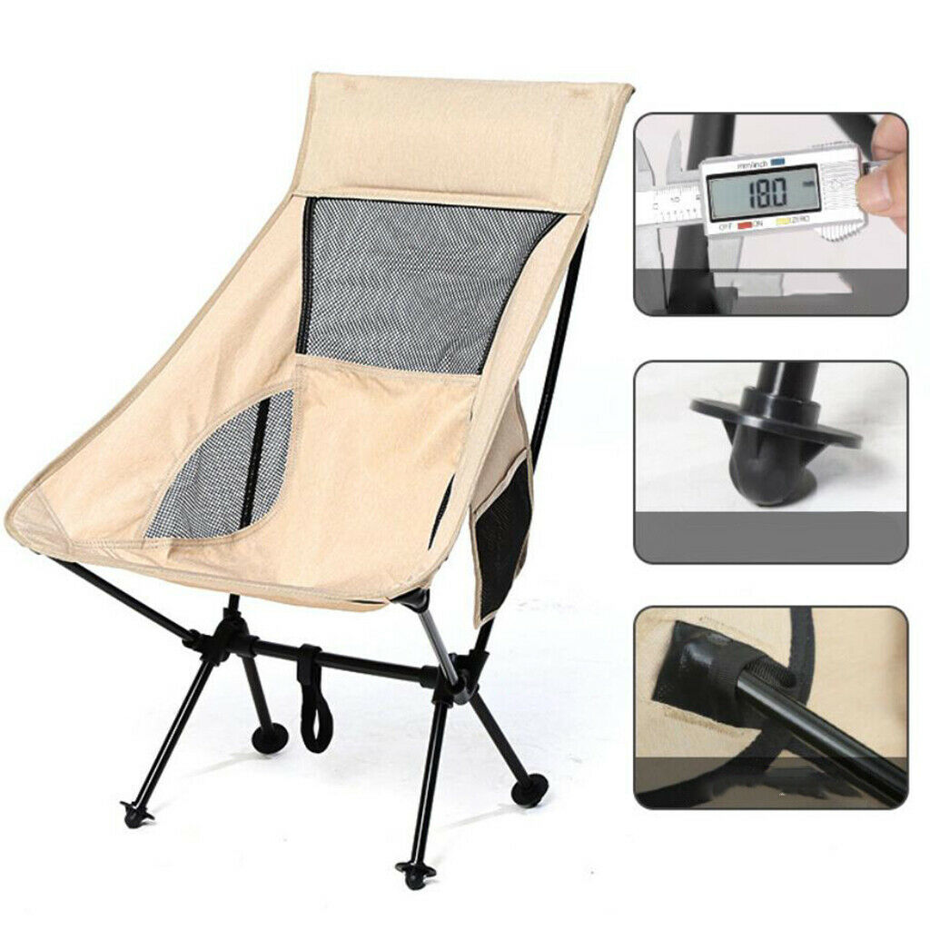 Collapsible Camp Chair Outdoor Backpacking Patio Lawn Lounger Lightweight