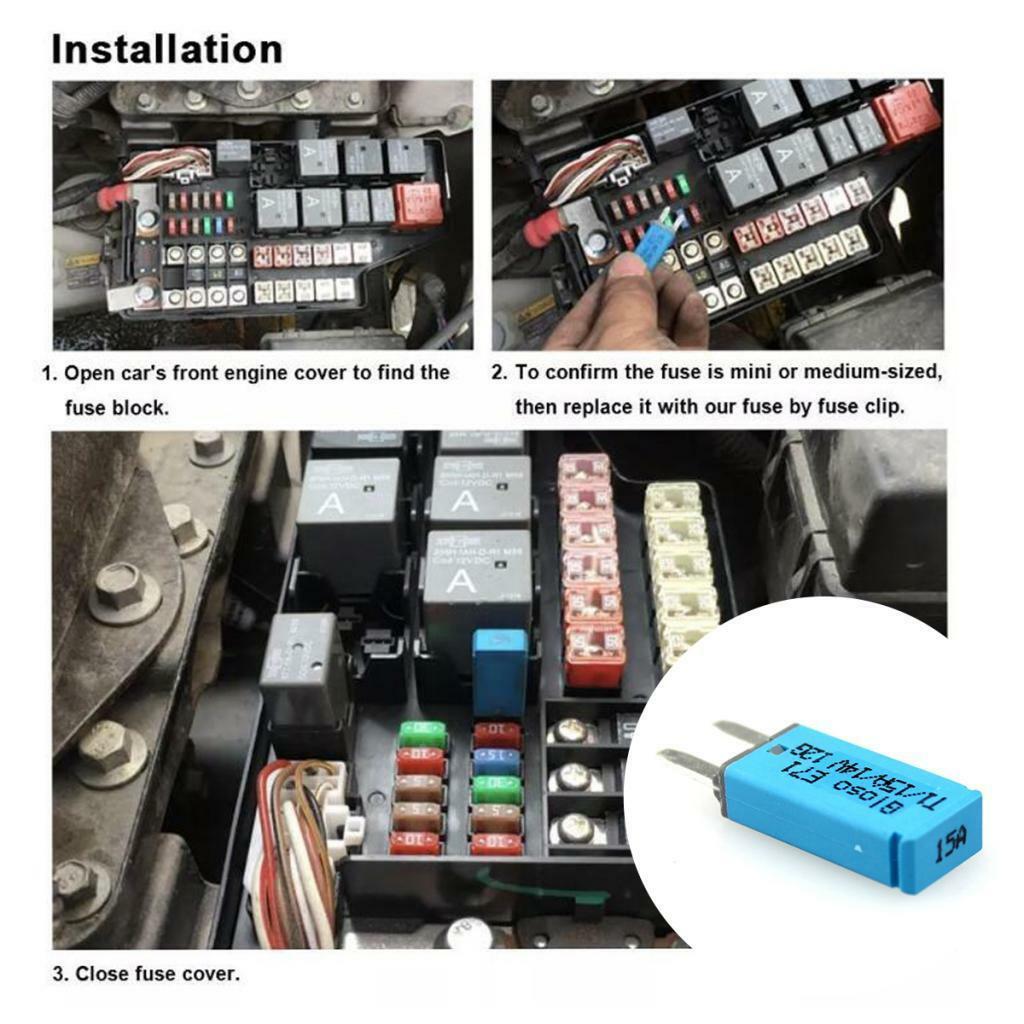 Brand New 15A 14V Car Auto Mini Blade Fuse Circuit Breaker Resettable F441