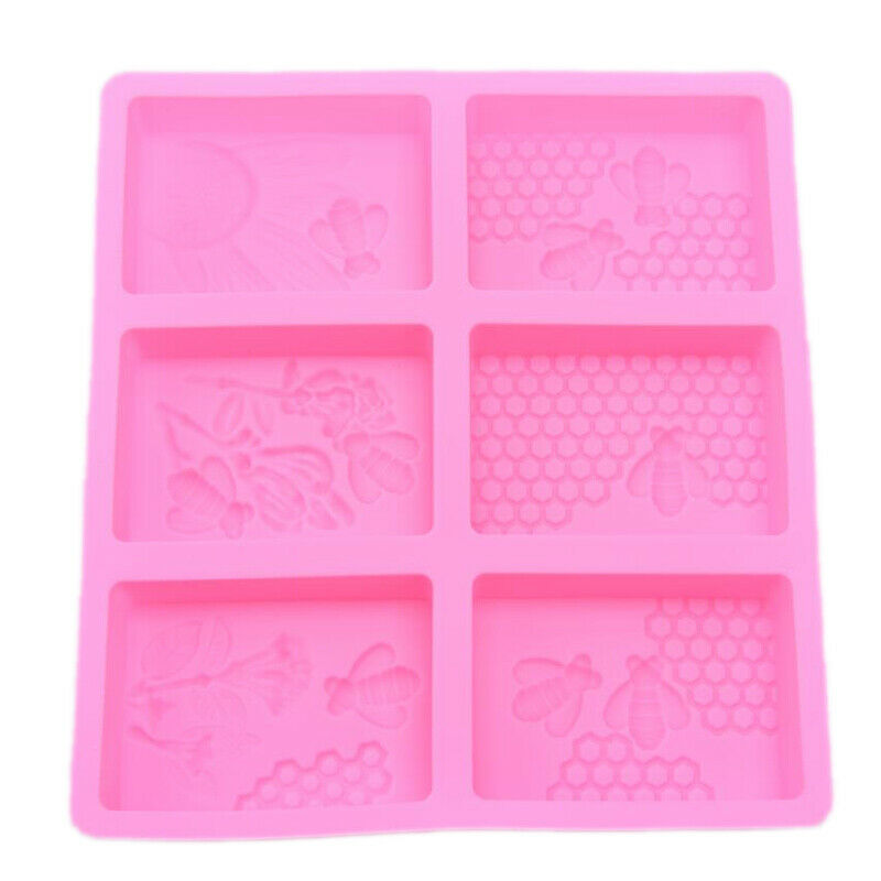 Honey Bee Honeycomb Silicone Soap Mold DIY Handmade Square Soap Mould DIY.l8