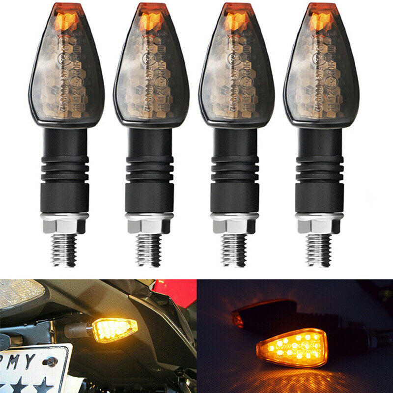 1Pair Universal Flashing Turn Signal Motorcycle LED Blinker Indicator Tai.l8
