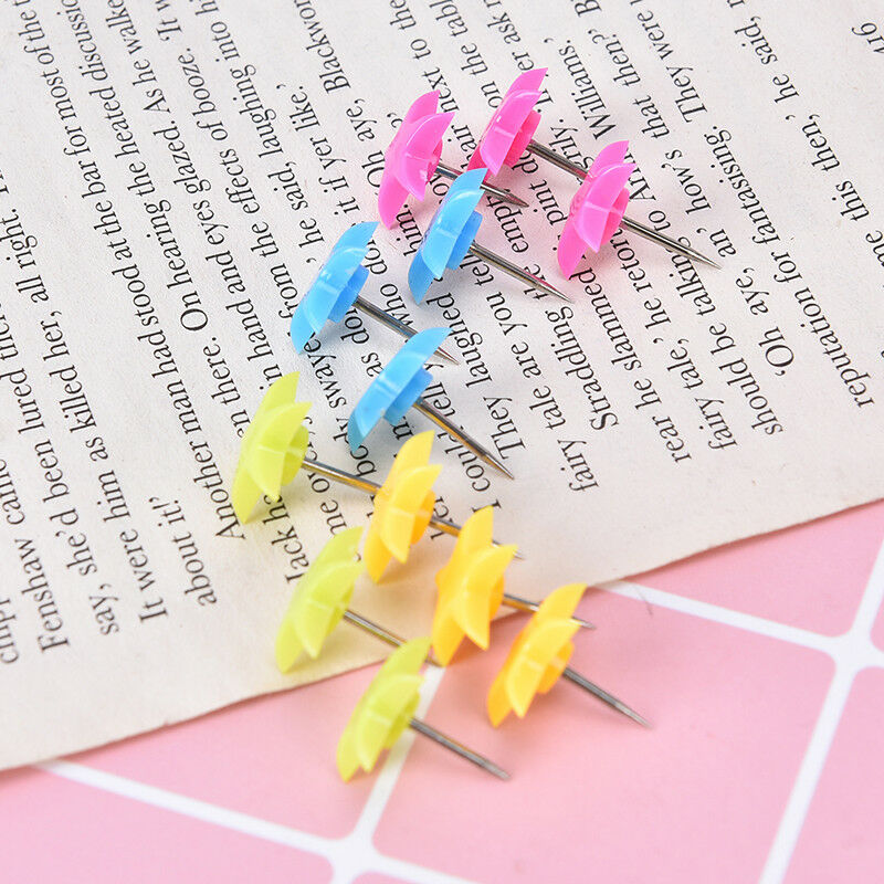 12 star multi-coloured translucent assorted push pins drawing cork board offY1