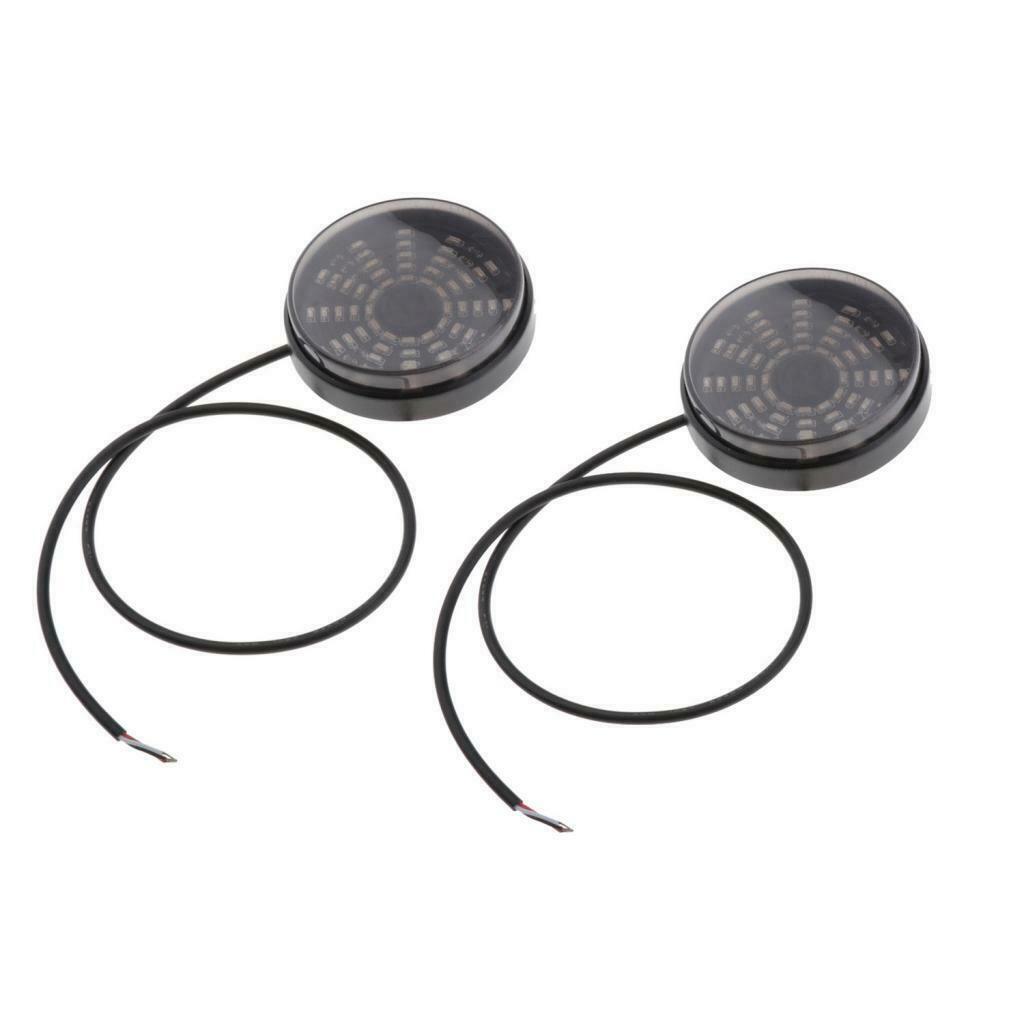 LED Round Reflector Tail Brake Stop Marker Light RV ATV Motorcycle Blue