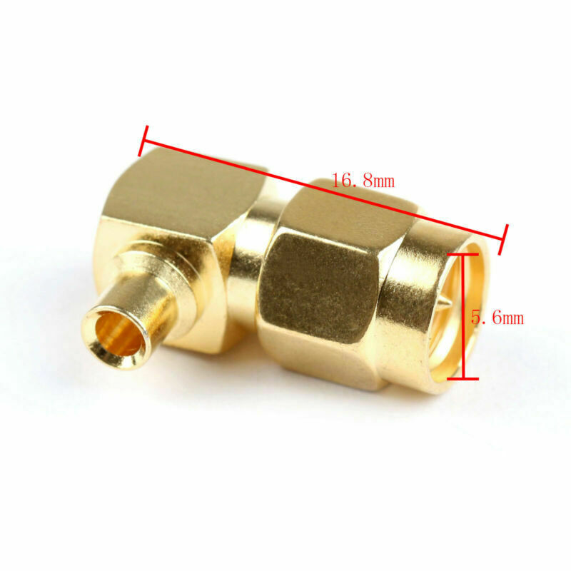 10x 90 Degree SMA Male Plug Right Angle RF Connector Solder For RG405 Cable