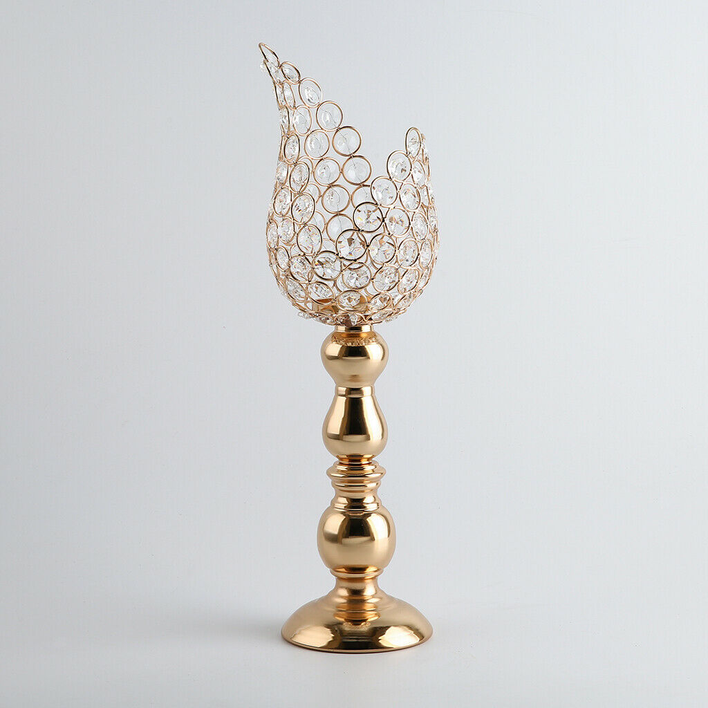 2pcs Candle Holder Stick Candlestick Crystal Vanity Dresser Bedroom Decor