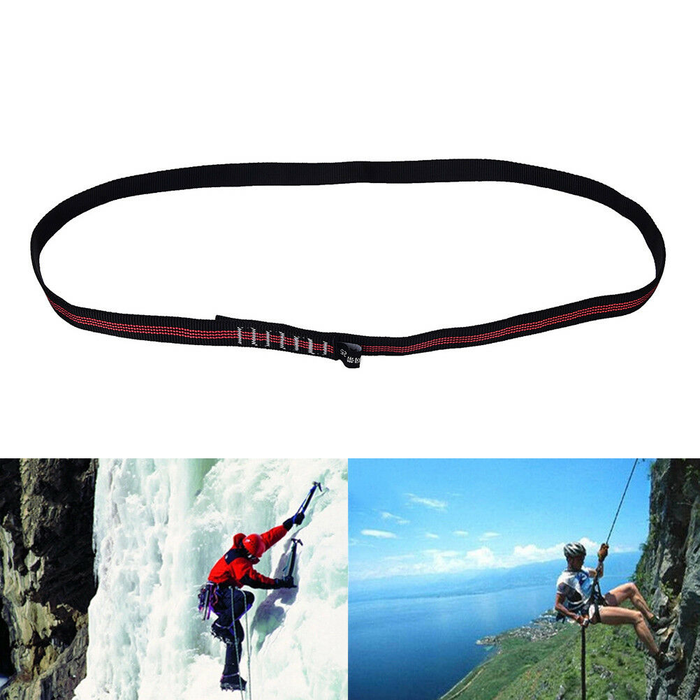 25KN Safety Rock Tree Climbing Express Quickdraw Sling Webbing Rope StrapC.l8