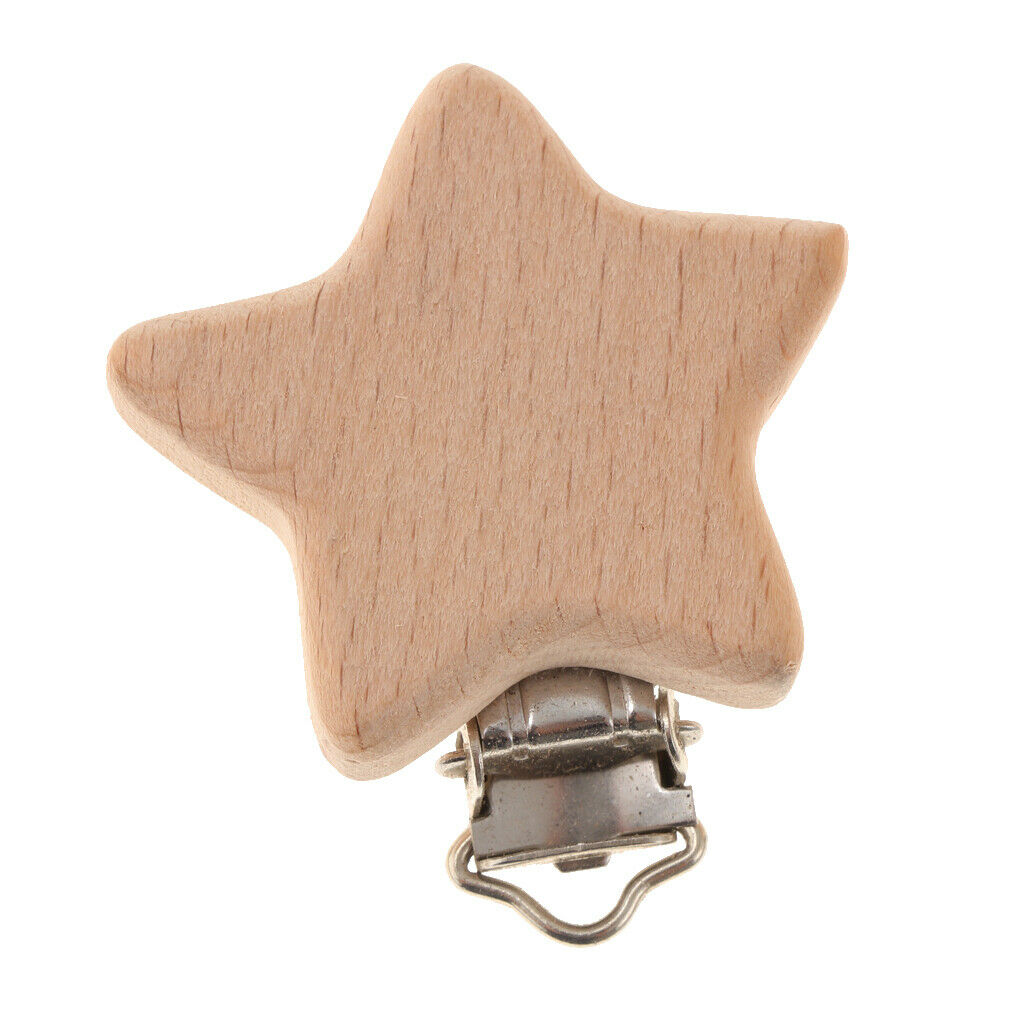 20pc Beech Wooden Baby Pacifier Dummy Clips Dummy Clip Nursing Accessory