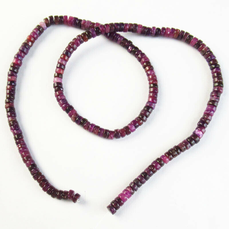 4x2mm Natural Purple Lepidolite Heishi Spacer Loose Bead 15.5 inch A-319TZ