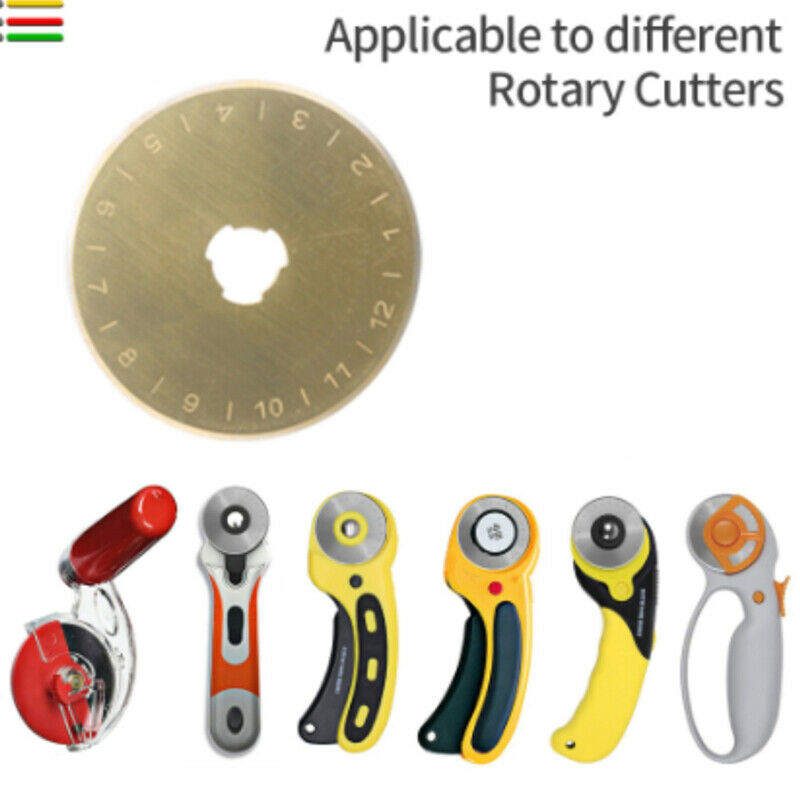 5pcs Titanium Coated 45mm Replacement Rotary Cutter Blades Set Sharpener SKS-7