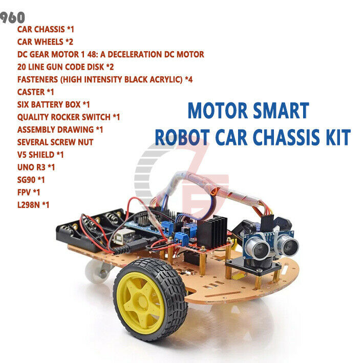 Avoidance tracking Motor Smart Robot Car Chassis Kit Speed Encoder Ultrasonic