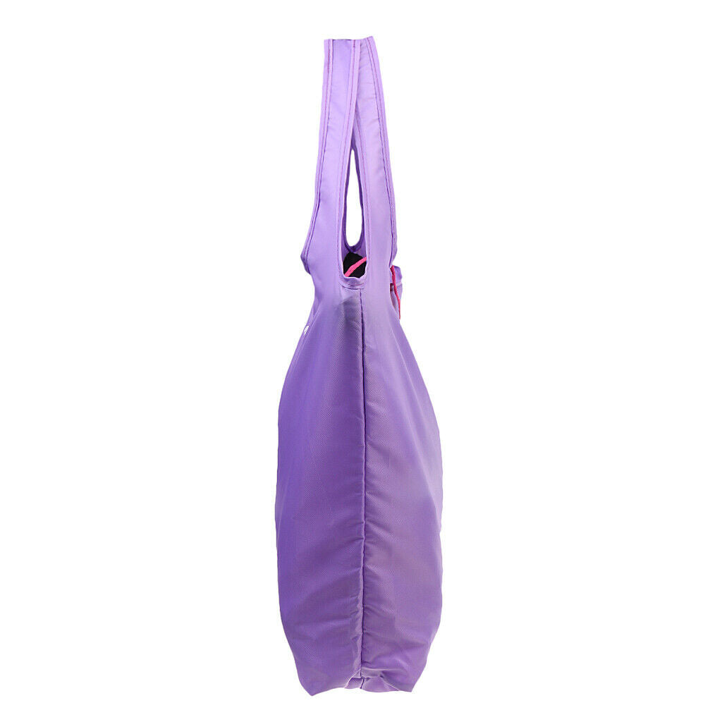 Eco Nylon Foldable Travel Shopping Shoulder Bag Grocery Bags  Purple