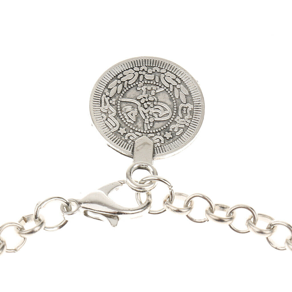 2x Bohemia Style Coin Finger Ring Slave Chain Bangle Bracelet Hand Harness Gift