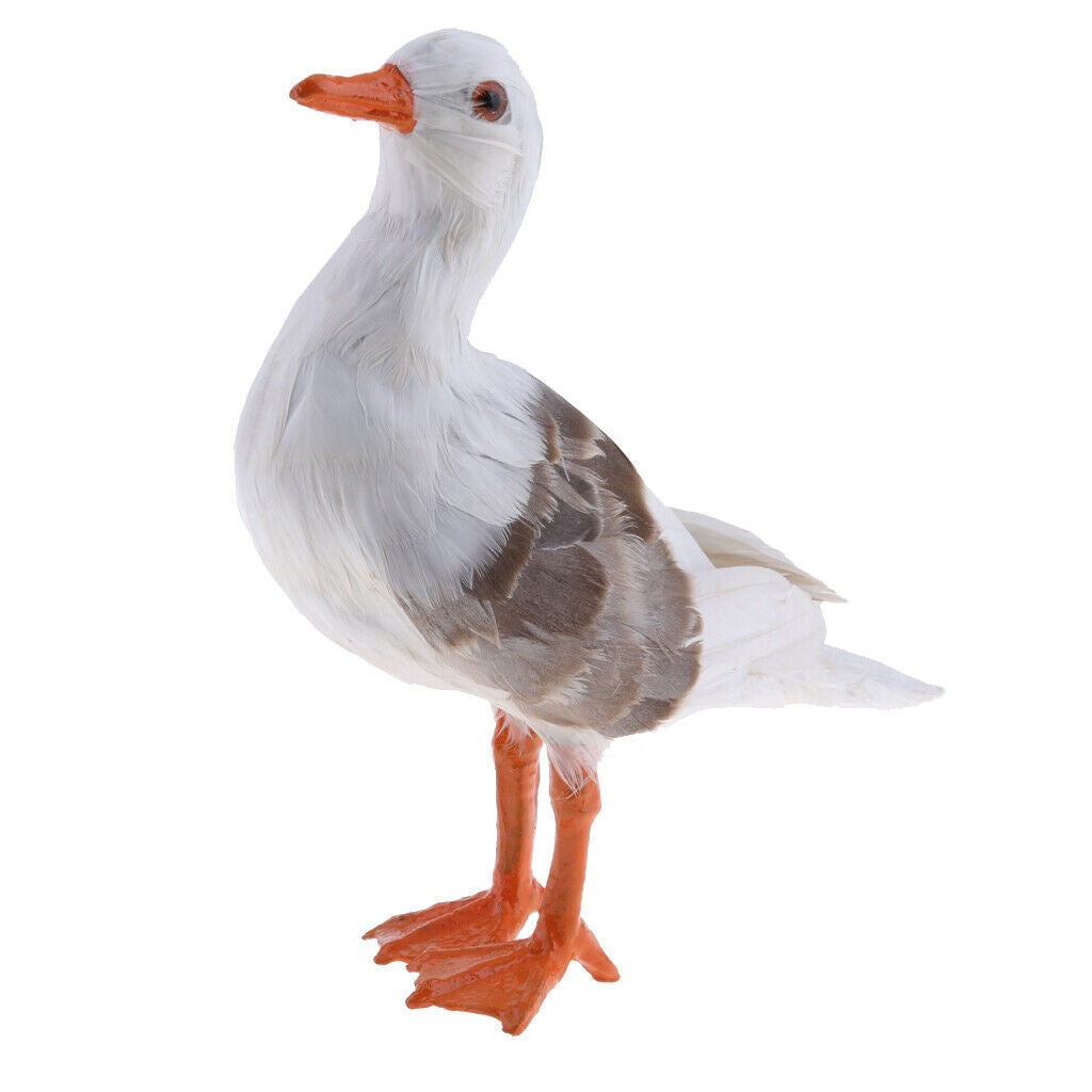 Simulated Seagull Realistic Bird Animal Artificial Feather Bird Garden Decor