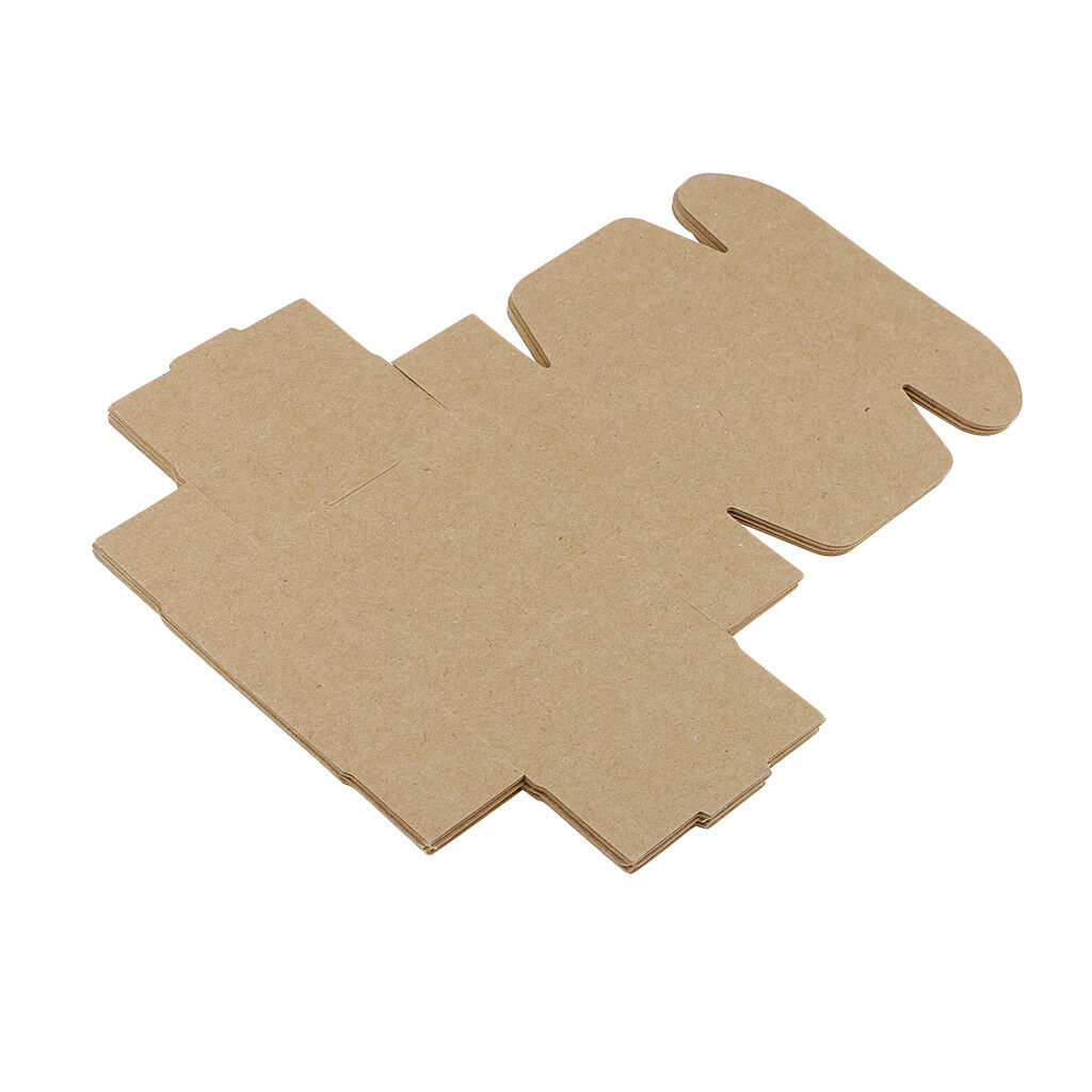10x Folding Kraft Paper Box Handmade Candle Soap Wedding Gift Packaging Box