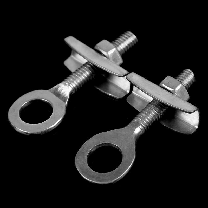 2PCS Fixed Gear Bicycle Chain Adjust Bolt Commuting Bike Chain Tensioner OZABDD