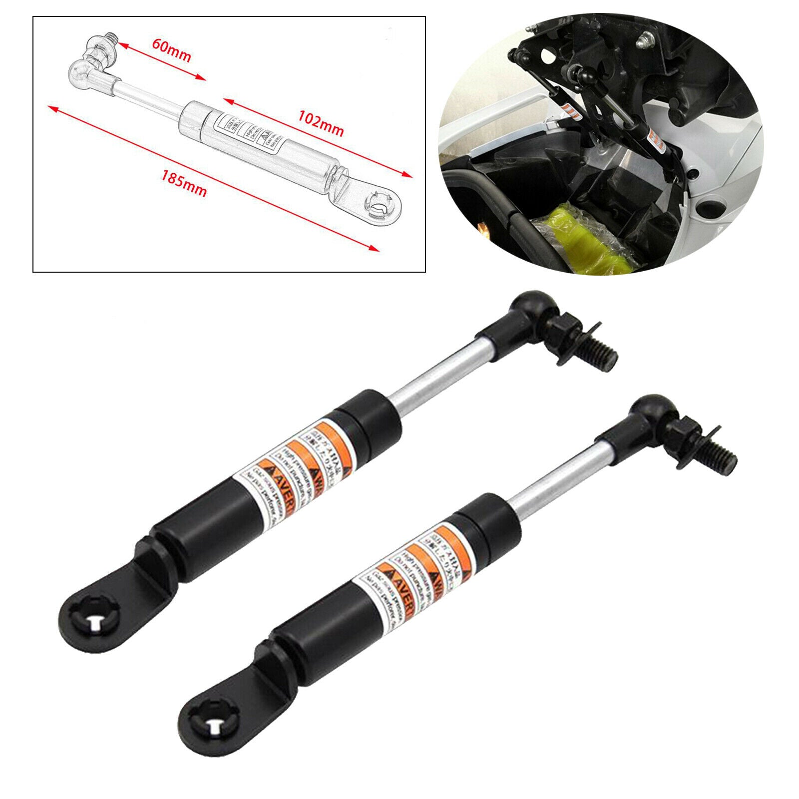 1 Pair Motorcycle Struts Arms Lift Supports Rods for Yamaha TMAX 500 2008-2018