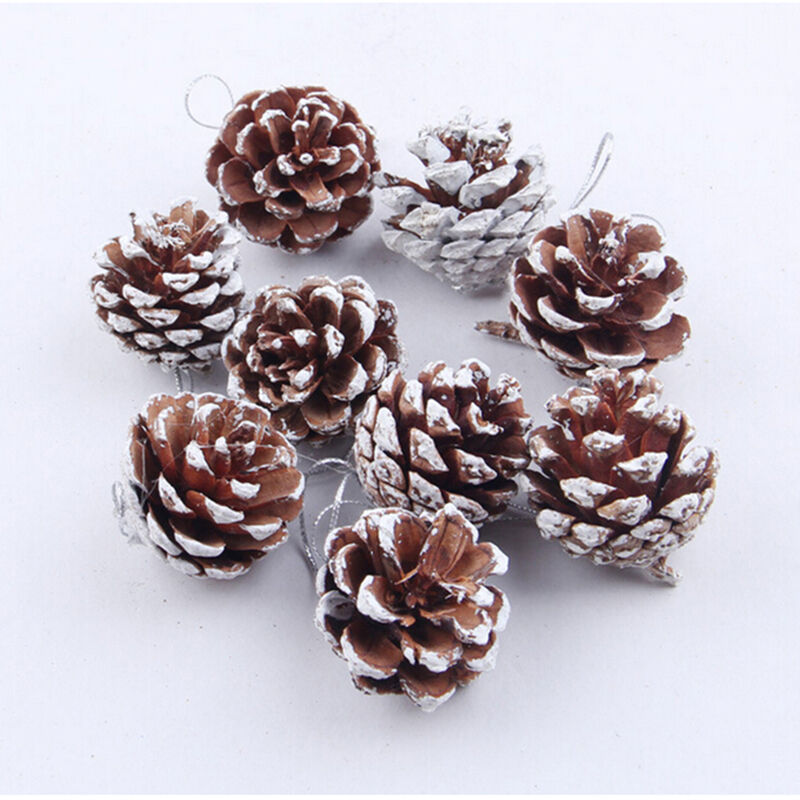 Wholesale Natural 1 Pack of 9 Pine Cones Baubles Xmas Tree Decorations.l8