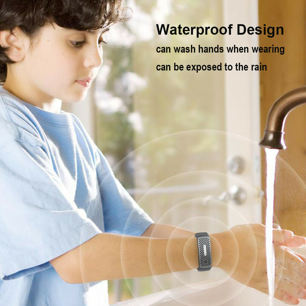 2x Ultrasonic Mosquito Repellent Bracelet Waterproof 150H Battery Life
