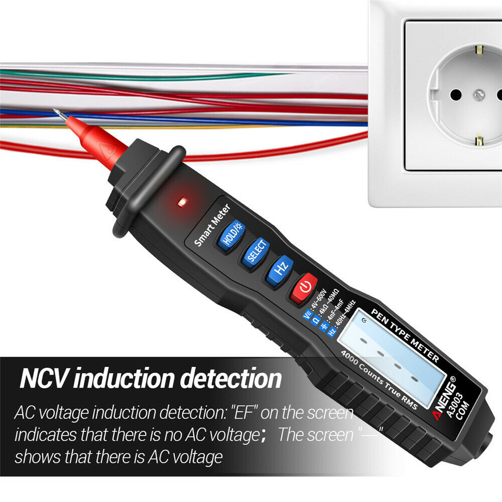 A3003 Pen Type Digital Multimeter AC DC0-600V Backlight Ammeter Voltmeter Tester